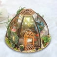 thumbnail image 1 of cpengpj DIY Wooden Mini Flower House Model Kit in Multi-Color, Creative Assembly Toy with LED Lights for Home Decoration, Ideal Gift for Teens and Adults, 1 of 9