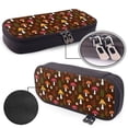 thumbnail image 4 of Picia Woodland Mushroom Pattern Large Capacity PU Leather Pencil Case Organizer Pen Marker Holder Double Zipper Storage Bag Big Pencil Pouch for College Office, 4 of 6