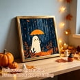 thumbnail image 5 of Halloween Wall Decor 8X8 Inch Vintage Framed Spooky Ghost Art Fall Halloween Decor for Home Halloween Party Decoration 1 Pack, 5 of 6