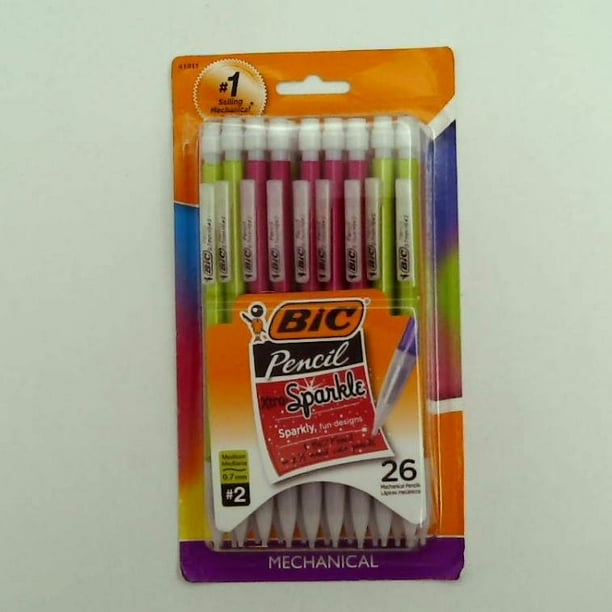 Bic Xtra Sparkle Shimmer .7 mm Mechanical Pencils (26 Count) Walmart
