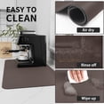 thumbnail image 2 of Coffee Mat - Absorbent Hide Stain Rubber Backed Dish Drying Mat for Kitchen Counter - Bar Mats for Countertops Fit Under Coffee Maker Espresso Machine, 2 of 5
