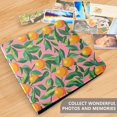 thumbnail image 4 of FORMRS 3 Ring Photo Album 4"x6" Self Adhesive Large Capacity PU Leather Cover, Pink Oranges, 4 of 6