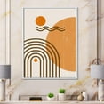 thumbnail image 3 of Designart Abstract Rainbow Sun and Moon In Earth Tones II FLOAT FRAME WALL ART, 3 of 4