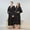 A01_Black, variant on Men's Soft Bathrobes Plush Soft Velvet Fleece Long Bathrobe Drawstring Adjustable Open Front Spa Robe Soft Warm House Robe with Pockets