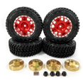 thumbnail image 1 of Vogacara RCGOFFLOW 4x llantas de plástico resistentes al desgaste neumáticos para 1/24 Rc llantas neumático Axial SCX24 RC pieza de coche RC Kits de construcción modelo Rojo, 1 of 6