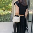 thumbnail image 2 of Bolso de mujer Bolso bandolera femenino Bolsos de mano Bolso de cuero de PU Bolso de hombro (Blanco), 2 of 7