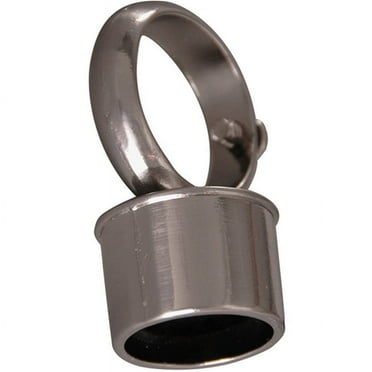 Decor Plumb D-Rod Loop Connection, Polished Chrome