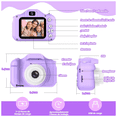 thumbnail image 5 of Cámara Digital Bloosom  Hd De Doble Lente 1080p Para Niños +32gb Morado, 5 of 5