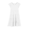 thumbnail image 5 of ATOGUTA Kids Dress Short Sleeve Ruffled Pockets Pageant Dresses for Girls White, Size 6M-15, 5 of 5
