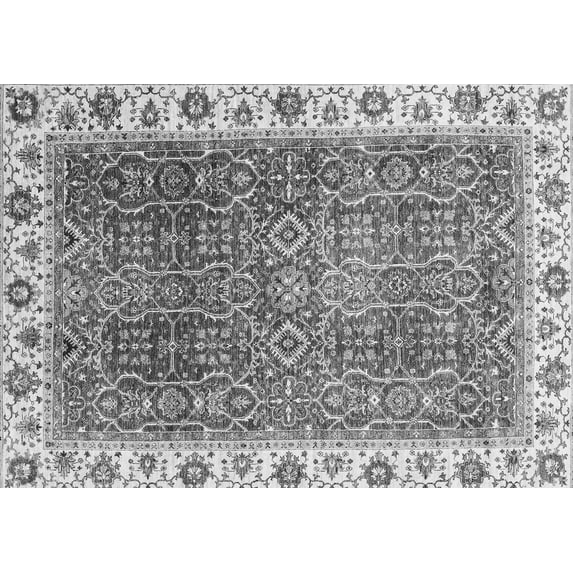 Ahgly Company Indoor Rectangle Abstract Gray Modern Area Rugs, 7' x 9'