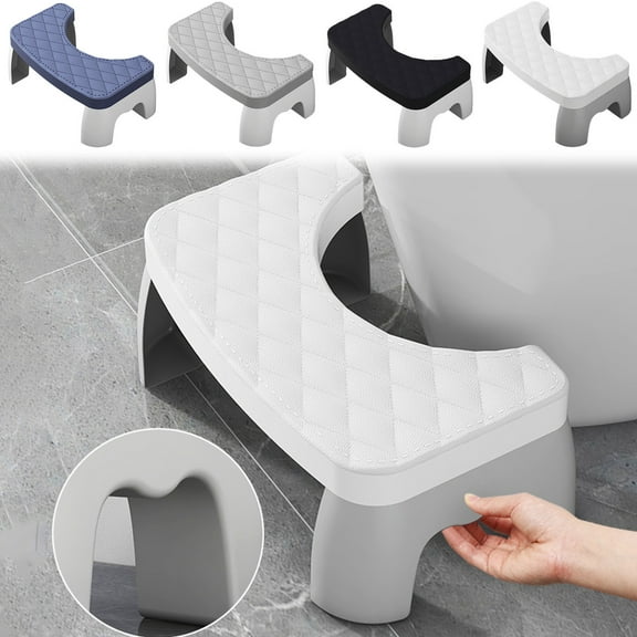 Soft Toilet Stool for Bathroom and Office Use Non-Slip Padded Footrest with Comfortable Treading Surface for Improved Posture and Support for Home and Professional Workspaces Topliu