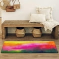 thumbnail image 4 of Colorful Tie Dye Wave Pattern Bathroom Rugs Mat,Non Slip Microfiber Bathroom Rug,Rubber Backing,Soft Bathroom Mats for Bathroom Floor,Tub and Shower,47x17in(120x43cm), 4 of 5