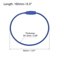 thumbnail image 2 of Uxcell Cable Key Rings 160mm Wire Keychain Twist Loops Sapphire Blue 8 Pack, 2 of 6