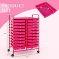 Costway 20 Drawers Rolling Storage Cart Art Craft Organizer on Wheels