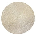 thumbnail image 2 of 1 Silver Circular Placemat Set 15 Inch Vinyl Placemat Non Heat Washable PVC Hollow Table Mat Used For Dinner Table Decoration, Gold, 2 of 4
