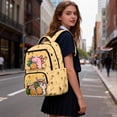 thumbnail image 3 of Uorisanigo Pineapple Axolotl School Backpack for Girls Lightweight Large Capacity, Breathable Elementary Daypack with Side Pocket, Perfect for Travel Hiking, 3 of 7