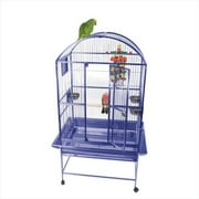 A and E Cage Co. Dome Top Bird Cage - 24L x 24W x 61H in. - Stainless Steel