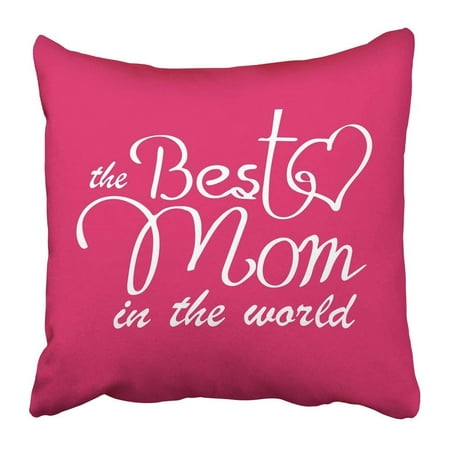 WOPOP You Happy Mothers Day Typographical the Best Mom in World Mommy Thank Vintage Love Quote Abstract Pillowcase 16x16 (Best Vintage On Etsy)