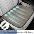thumbnail image 2 of BallsFHK Breathable Car Ventilated Seat Cushion, Soft Ventilated Car Seat Cushion, Comfortable And Cool Seat For Car, Home Use, Universal Fit With5 Fans 3-speed Adjustme, 2 of 4