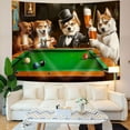 thumbnail image 5 of Dogs Playing Billiards Tapestry,Unique Dog drinking Beer Scenes Tapestries,Retro Painting Funny Animals Art Wall Hanging,for Bedroom Living Room Dorm TV Background,60X50IN, 5 of 5