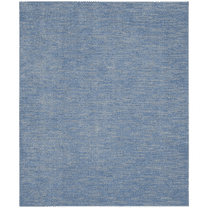 HomeRoots 7' X 10' Blue And Grey Striped Non Skid Indoor Outdoor Area Rug