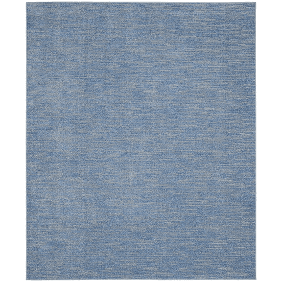 HomeRoots 7' X 10' Blue And Grey Striped Non Skid Indoor Outdoor Area Rug