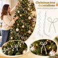 thumbnail image 6 of Christmas Tree Crystal Ornaments, Clear Acrylic Teardrop Hanging Branches, Sparkling Icicle Style Decor, Pearl Bead Garland for Xmas Tree, Winter Wedding & Holiday Party Decor 47Inch, 6 of 6