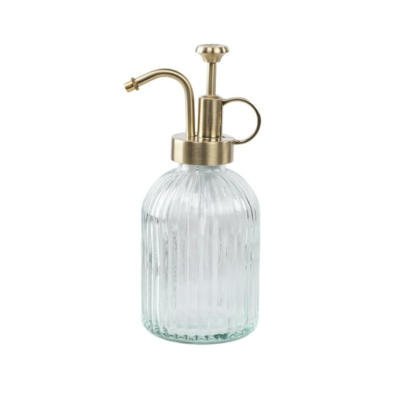 Better Homes & Gardens Clear Glass Fluted Plant Mister, 3.5 in Diameter x 7.7 in Height, 13.4 fl oz