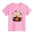 thumbnail image 5 of xaweyi Halloween T Shirt for Kids Girls Cute Ghost with Bow Graphic Short Sleeve Crew Neck,Sizes 12-13 Years, 5 of 5