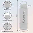 thumbnail image 5 of Coldest Water Bottle with Handle Lid | Leak Proof, Stainless Steel, Triple Walled Bottles (21 oz, Epic White), 5 of 9