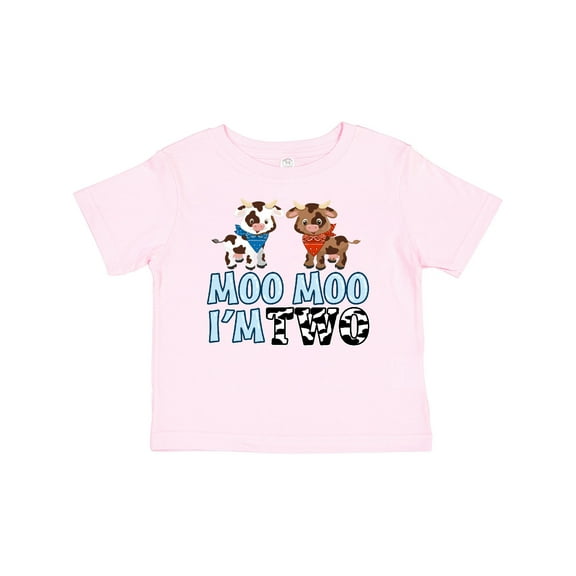 Inktastic Moo Moo I'm 2 with Cute Holstein Cows Boys or Girls Baby T-Shirt
