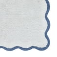 thumbnail image 3 of My Texas House Whitney Blue Scallop Cotton Bath Rug Runner, 24" x 60", 3 of 5