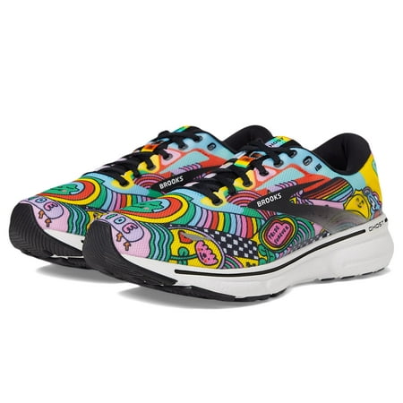 Brooks Ghost 15 (Mens, Black/White/Multi, 9, Medium)