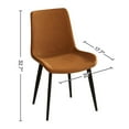 thumbnail image 3 of Modern Dining Chairs 4PCS, Upholstered Faux Leather Cushion Seats & Sturdy Metal Legs for Kitchen & Dining Rooms, 3 of 7