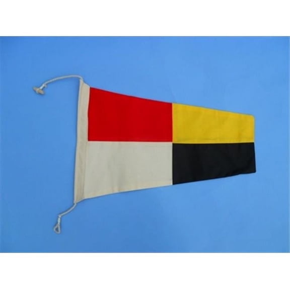 Handcrafted Model Ships Nautical-Flag-9 Number 9 - Nautical Cloth Signal Pennant - 20 in. Decorative Accent