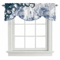 thumbnail image 2 of Abstract Octopus Tie Up Valances Curtain, Adjustable Kitchen Vintage Green Octopus Touches Sailing Boat Valances for Windows Decor, Rod Pocket Short Curtains Set for Bedroom/Bathroom, 42"x12", 2 of 9