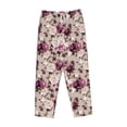 thumbnail image 6 of Uemuo Rose Flowers Pattern Women's Wide Leg Palazzo Lounge Pants with Pockets Light Weight Loose Comfy Casual Pajama Pants-X-Large, 6 of 9