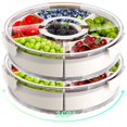 thumbnail image 1 of Bandeja para servir dividida DAOTENGQL, caja de aperitivos giratoria de 360°, 1 of 6