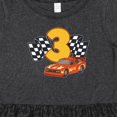 thumbnail image 4 of Inktastic Number Three Race Car Girls Toddler Dress, 4 of 5