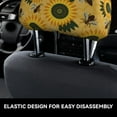 thumbnail image 4 of Kdxio Bees and Sunflowers Pattern Print 2 Piece Car Head Rest Covers Set Auto Front/Rear Seats Headrest Cover Universal Fit Most Cars,Sedan, SUV, 4 of 9