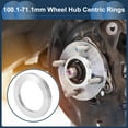 thumbnail image 2 of Unique Bargains Car Wheel Hub Centric Rings Wheels Center Shaft Shock Absorbing Hubrings Aluminum Alloy Silver Tone Durable OD 100.1mm to ID 71.1mm, 2 of 7