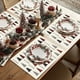 thumbnail image 5 of Camino de mesa navideño con diseño de copos de nieve y árboles, tejido de poliéster antideslizante, resistente al calor, para decoración de cenas navideñas, f Nchkun, 5 of 8