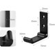 thumbnail image 2 of Paquete de 2 ganchos para auriculares de aluminio plegables montados en la pared, ganchos invisibles para ropa, cocina, baño, oficina, sala de estar, armario (negro), 2 of 5