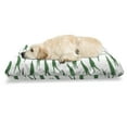 thumbnail image 1 of Crocodile Pet Bed, Funny Green Alligator Animals in Cartoon Style Zoo Reptile Biting Characters, Resistant Pad for Dogs and Cats Cushion with Removable Cover, 24" x 39", Green and White, by Ambesonne, 1 of 4