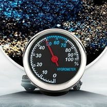 Toyvian Automotive Thermometer for Car Vent Silver Metal 1Pack 0.8cm Thickness