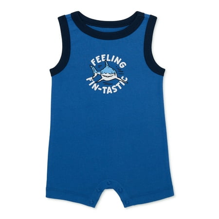 

Garanimals Baby Boy Graphic Tank Romper Sizes 0-24 Months