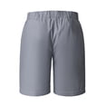 thumbnail image 5 of Men Reflective Shorts Fluorescent Short Pants Casual Straight Leg Night Jogger with Mesh Lining Gray, 5 of 9