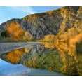 thumbnail image 2 of Fitzharris, Tim 17x15 Gold Ornate Wood Framed with Double Matting Museum Art Print Titled - Santa Ynez Mountains Reflected in Santa Ynez River-California, 2 of 4