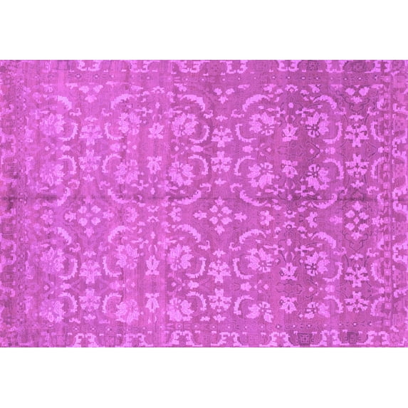Ahgly Company Indoor Rectangle Abstract Purple Modern Area Rugs, 5' x 8'