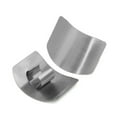thumbnail image 1 of Stainless Steel Finger Protectors for Cutting Food – 2 Pieces, Advanced Slicing Tool Guard for Safe Slicing and Shredding, Adjustable Fit, Easy to Clean, Universal for Left and Right Hand Use, 1 of 8
